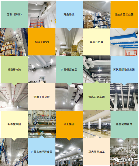 伟德体育官网柔性风管在冷库行业的客户